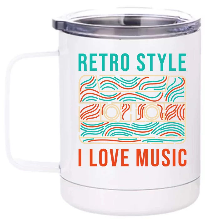 I Love Music Front & Back 12oz Stainless Steel Tumbler Cup