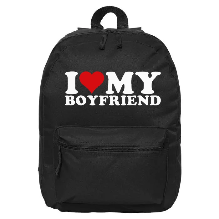 I Love My Boyfriend Bf I Heart My Boyfriend BF 16 in Basic Backpack