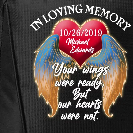 In Loving Memory Personalized Rip Customized Family Custom City Backpack