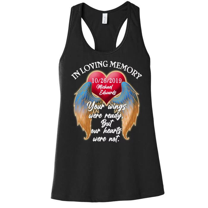 In Loving Memory Personalized Rip Customized Family Custom Women's Racerback Tank