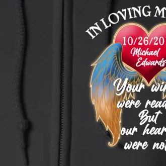 In Loving Memory Personalized Rip Customized Family Custom Full Zip Hoodie