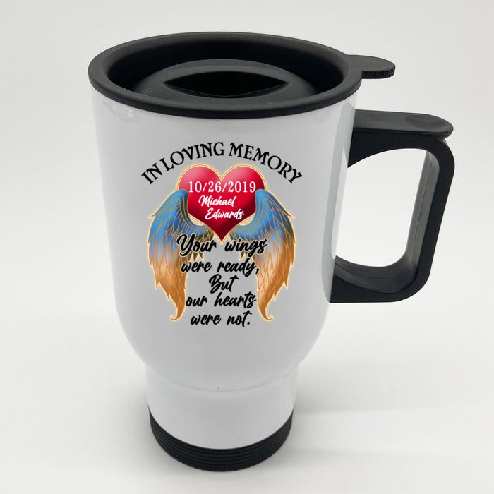 In Loving Memory Personalized Rip Customized Family Custom Front & Back Stainless Steel Travel Mug