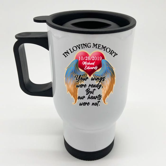 In Loving Memory Personalized Rip Customized Family Custom Front & Back Stainless Steel Travel Mug