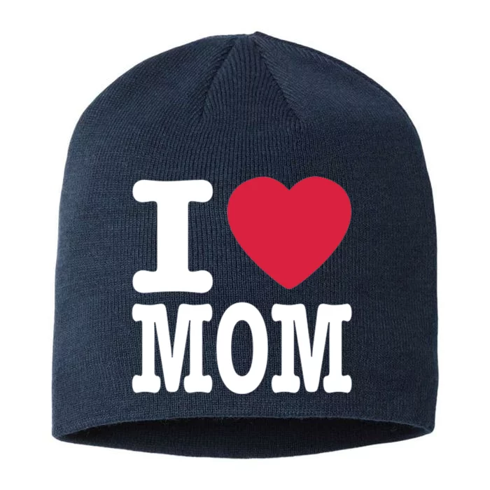 I Love Mom Gift 8 1/2in Sustainable Knit Beanie