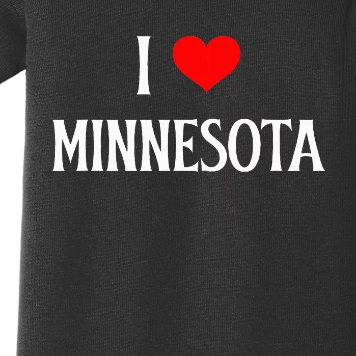 I Love Minnesota Holiday Travel Souvenir Baby Bodysuit