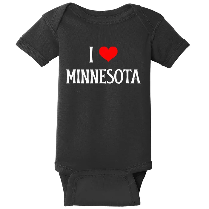 I Love Minnesota Holiday Travel Souvenir Baby Bodysuit