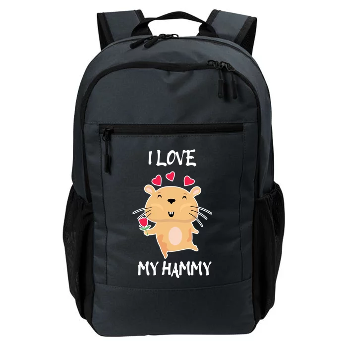 I Love My Hammy Heart Cage Rodent Hamster Small Pet Hamster Gift Daily Commute Backpack