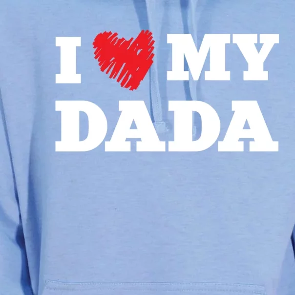 I Love My Dada Favorite Family Member Valentines Dad Great Gift Unisex Surf Hoodie