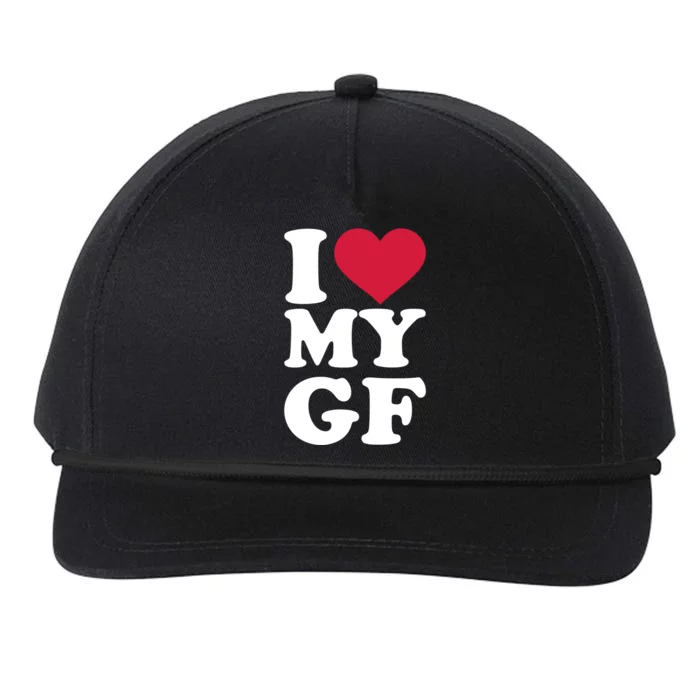 I Love My Gf Friend Gift Snapback Five-Panel Rope Hat