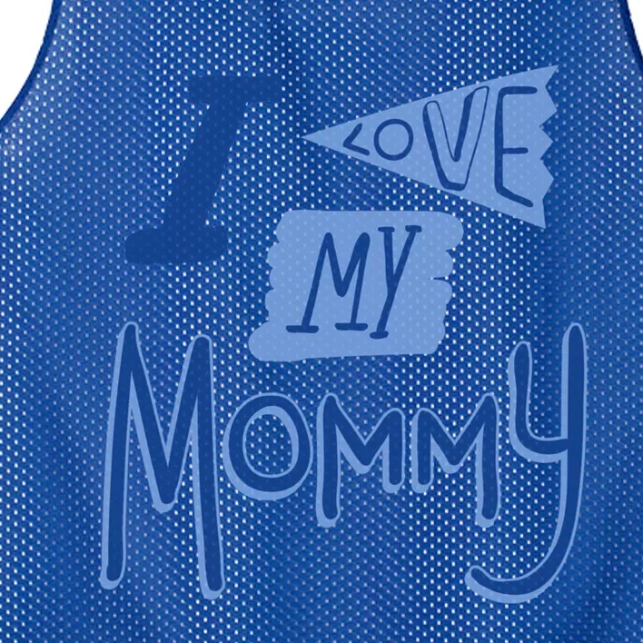 I Love My Mommy Gift Mesh Reversible Basketball Jersey Tank