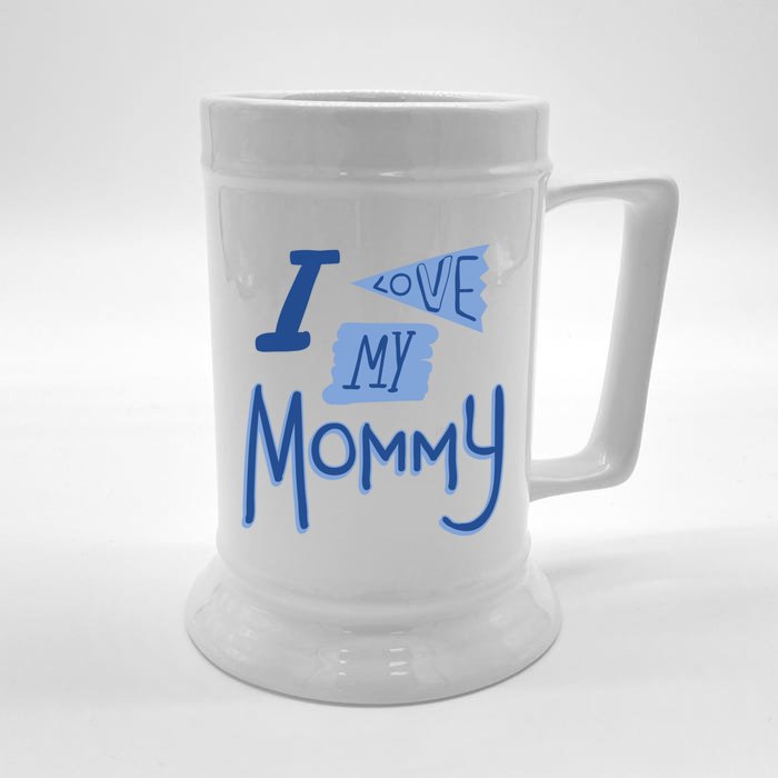 I Love My Mommy Gift Front & Back Beer Stein