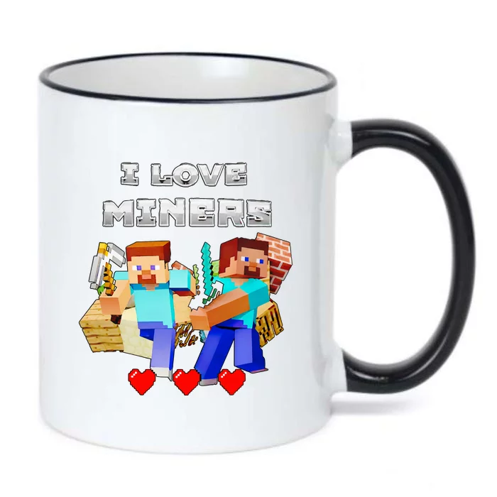 I Love Miner Funny I Love Mincraft Gamer Funny Game Lover Matching Group Funny Black Color Changing Mug