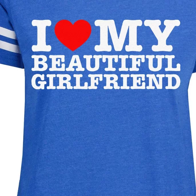 I Love My Beautiful Friend Gf Enza Ladies Jersey Football T-Shirt