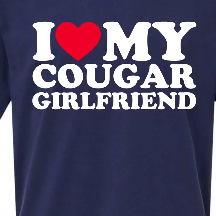 I Love My Cougar Girlfriend GF I Heart My Cougar Girlfriend Sueded Cloud Jersey T-Shirt