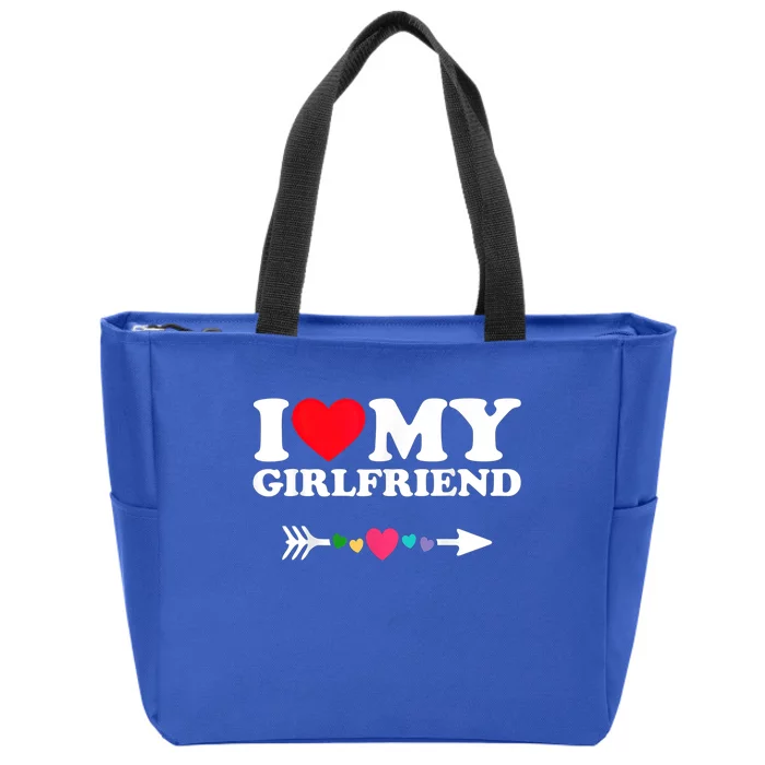 I Love My Friend I Heart My Friend Gift Zip Tote Bag