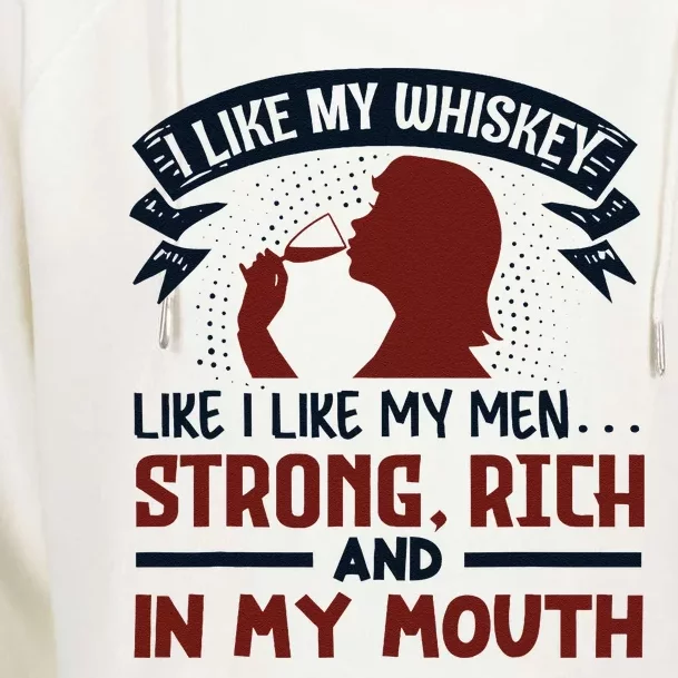 I Like My Whiskey Like I Like My Womens Funnel Neck Pullover Hood