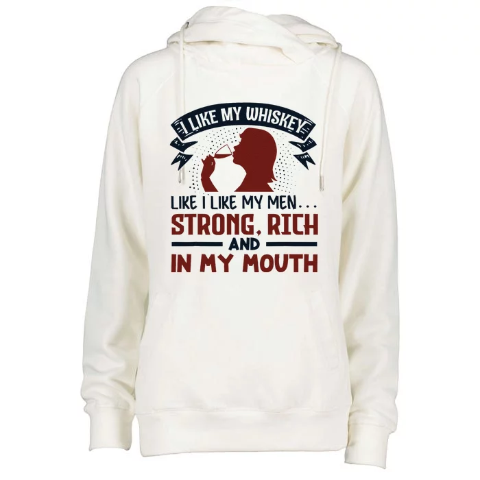 I Like My Whiskey Like I Like My Womens Funnel Neck Pullover Hood