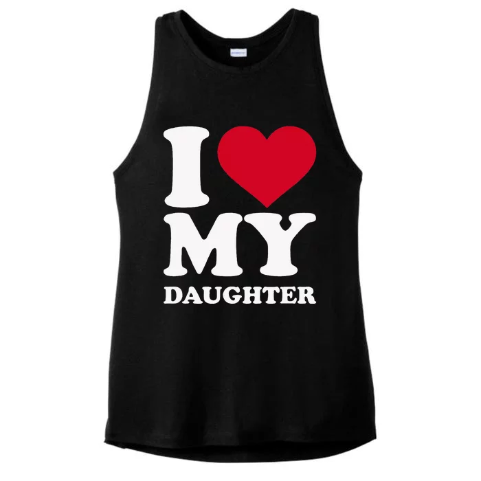 I Love My Daughter Ladies Tri-Blend Wicking Tank