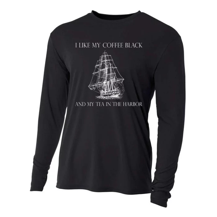 I Like My Coffee Black And My Tea In The Harbor Cooling Performance Long Sleeve Crew