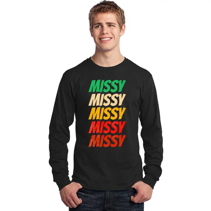 I Love Missy First Name Missy Vintage Tall Long Sleeve T-Shirt