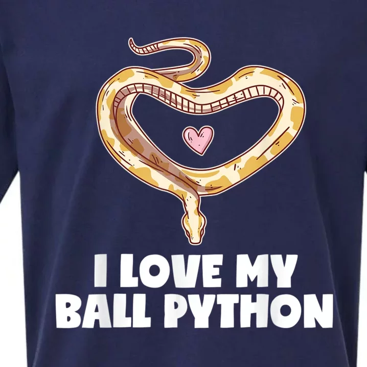 I Love My Ball Python Heart Pet Snake Animal Reptile Sueded Cloud Jersey T-Shirt