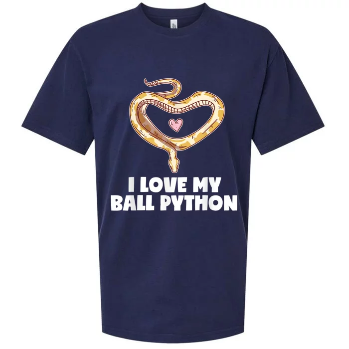 I Love My Ball Python Heart Pet Snake Animal Reptile Sueded Cloud Jersey T-Shirt