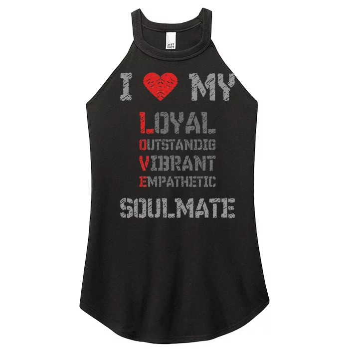 I Love My Soulmate I Heart My Soulmate Women’s Perfect Tri Rocker Tank