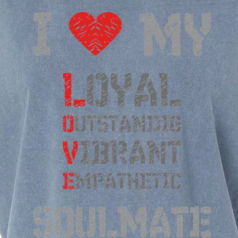 I Love My Soulmate I Heart My Soulmate Garment-Dyed Women's Muscle Tee