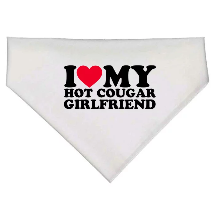 I Love My Hot Cougar Girlfriend GF I Heart My Hot Cougar Girlfriend USA-Made Doggie Bandana