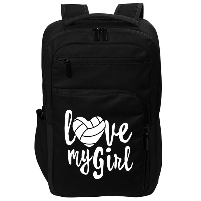 I Love My Mom Volleyball Cute Volleyball Mom Gift Impact Tech Backpack