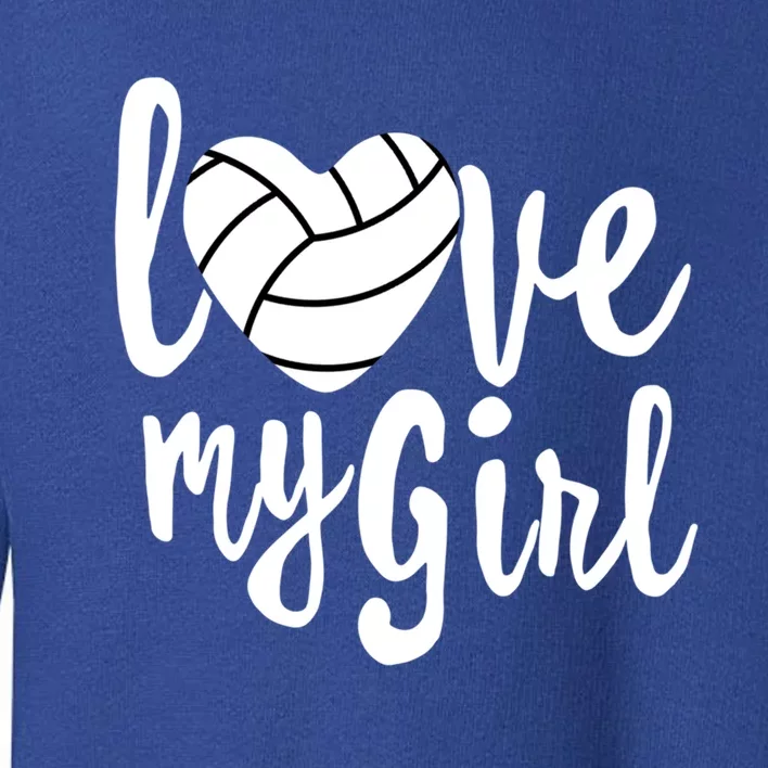 I Love My Mom Volleyball Cute Volleyball Mom Gift Toddler Sweatshirt