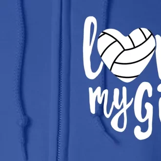 I Love My Mom Volleyball Cute Volleyball Mom Gift Full Zip Hoodie