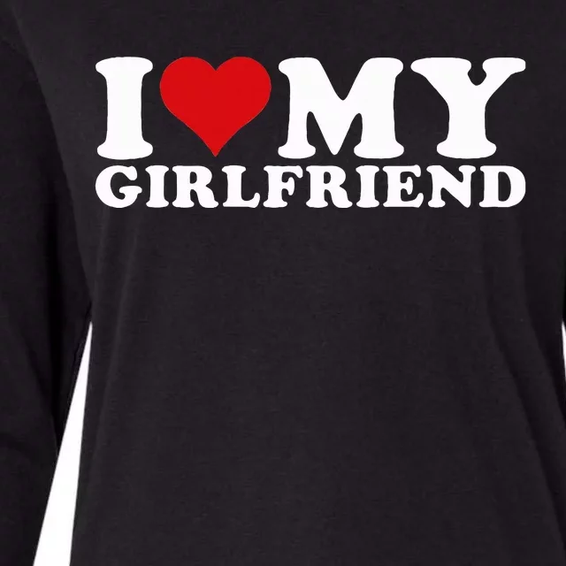 I Love My Girlfriend Gf I Heart My Girlfriend Gf Womens Cotton Relaxed Long Sleeve T-Shirt