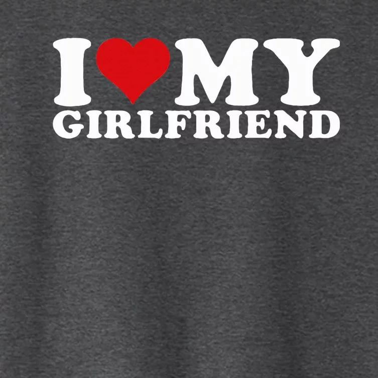 I Love My Girlfriend Gf I Heart My Girlfriend Gf Women's Crop Top Tee