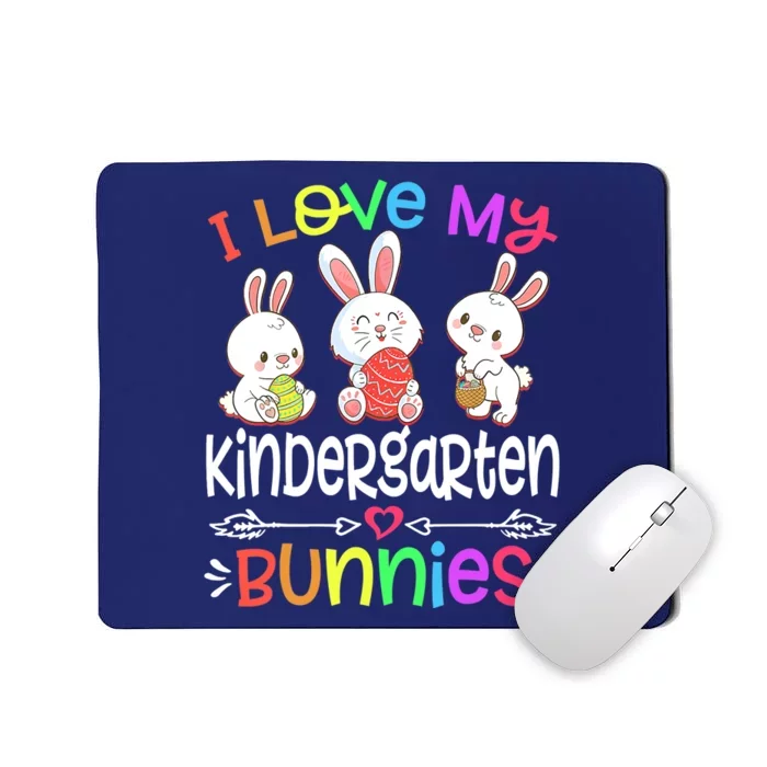 I Love My Kindergarten Bunnies teacher Easter Day Bunny Egg Mousepad