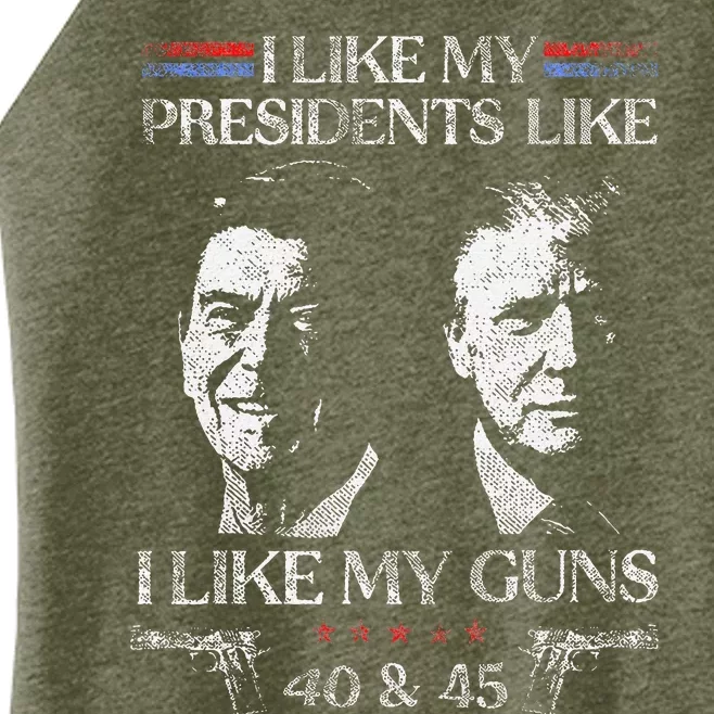 I Like My Presidents Like I Like My Guns 40 45 Women’s Perfect Tri Rocker Tank