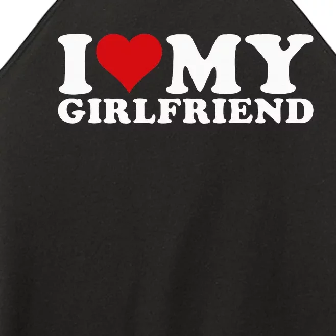 I Love My Girlfriend Gf I Heart My Girlfriend GF Women’s Perfect Tri Rocker Tank