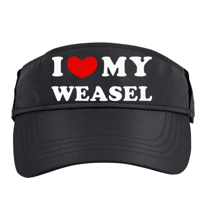 I Love My Weasel Adult Drive Performance Visor