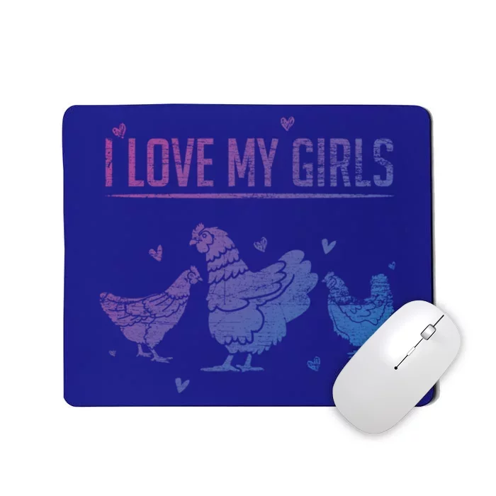 I Love My Farmer Chicken Meaningful Gift Mousepad