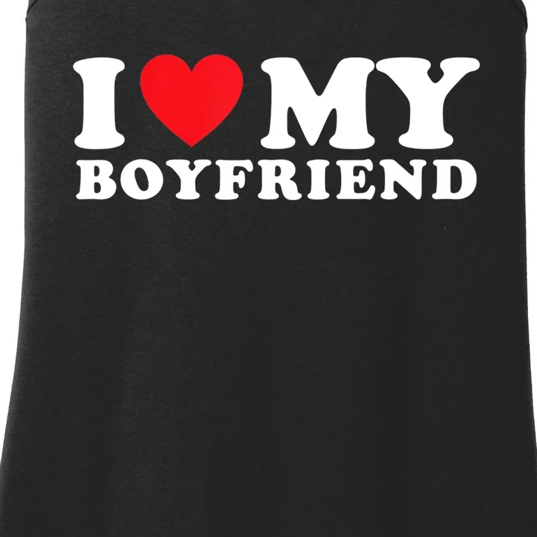 I Love My Boyfriend I Heart My Boyfriend BF TShirt Ladies Essential Tank