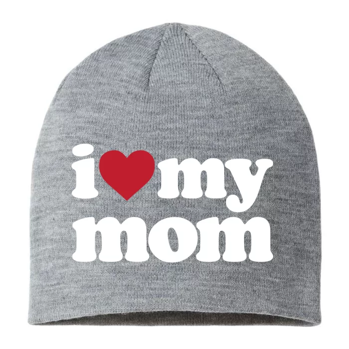 I Love My Mom Gift 8 1/2in Sustainable Knit Beanie