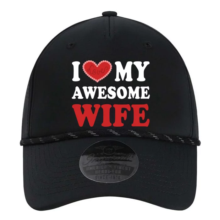 I Love My Awesome Wife I Heart My Awesome Wife Funny Marriage Sarcastic Performance The Dyno Cap