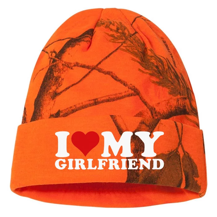 I Love My Girlfriend I Heart My Girlfriend GF Kati - 12in Camo Beanie