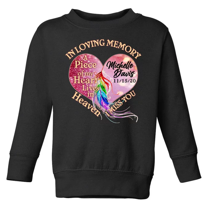 In Loving Memory Tribute Custom Rip Personalized Family Toddler Sweatshirt