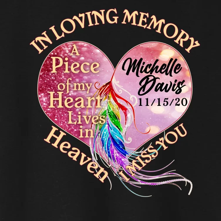 In Loving Memory Tribute Custom Rip Personalized Family Women's Crop Top Tee