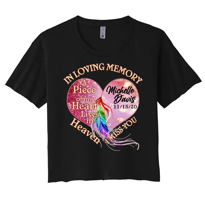 In Loving Memory Tribute Custom Rip Personalized Family Women's Crop Top Tee