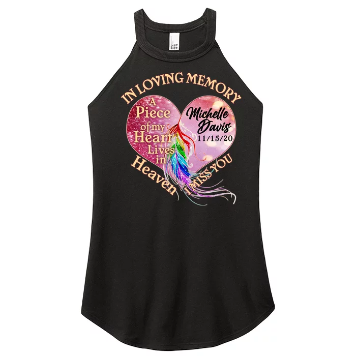 In Loving Memory Tribute Custom Rip Personalized Family Women’s Perfect Tri Rocker Tank