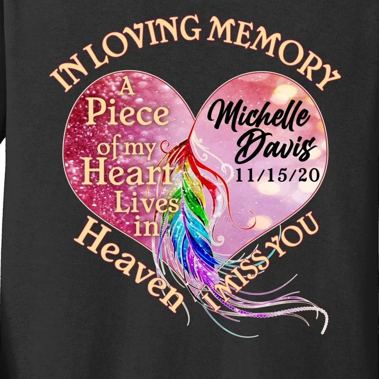 In Loving Memory Tribute Custom Rip Personalized Family Kids Long Sleeve Shirt