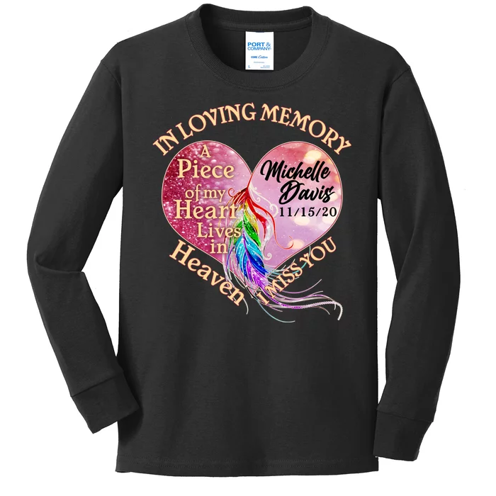 In Loving Memory Tribute Custom Rip Personalized Family Kids Long Sleeve Shirt