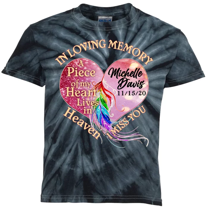 In Loving Memory Tribute Custom Rip Personalized Family Kids Tie-Dye T-Shirt